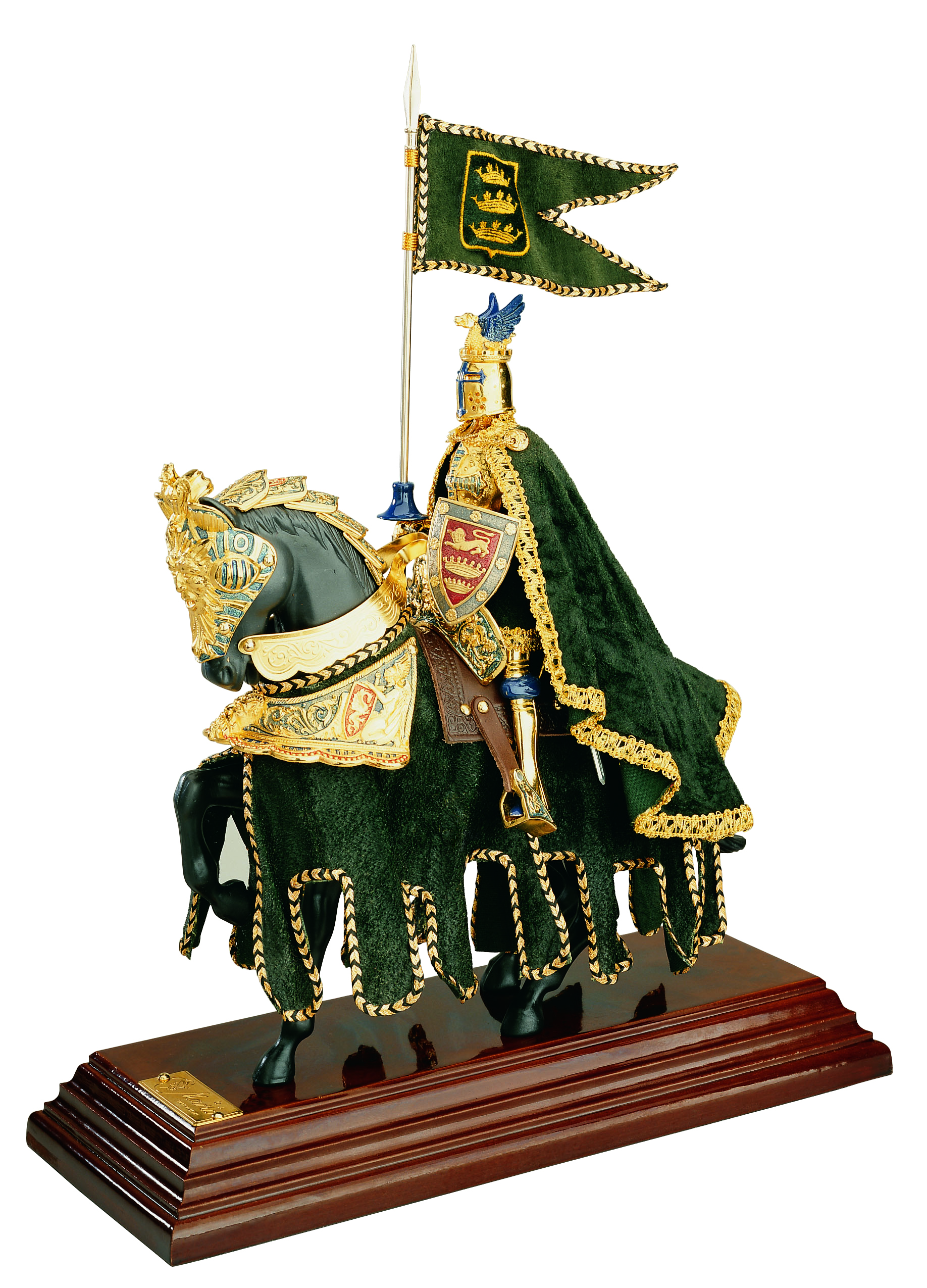 Miniatur Ritter König Arthur auf Pferd