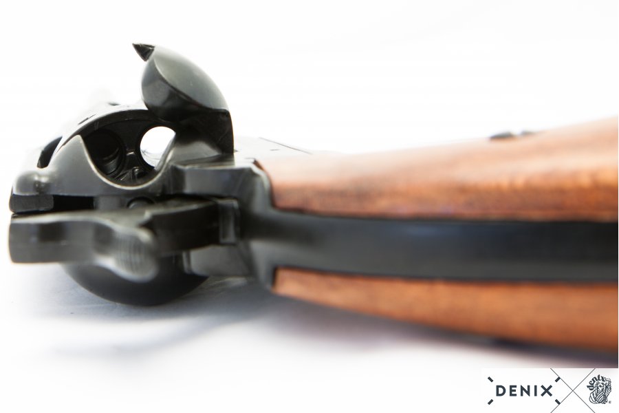 45er Colt Peacemaker black with wooden handle