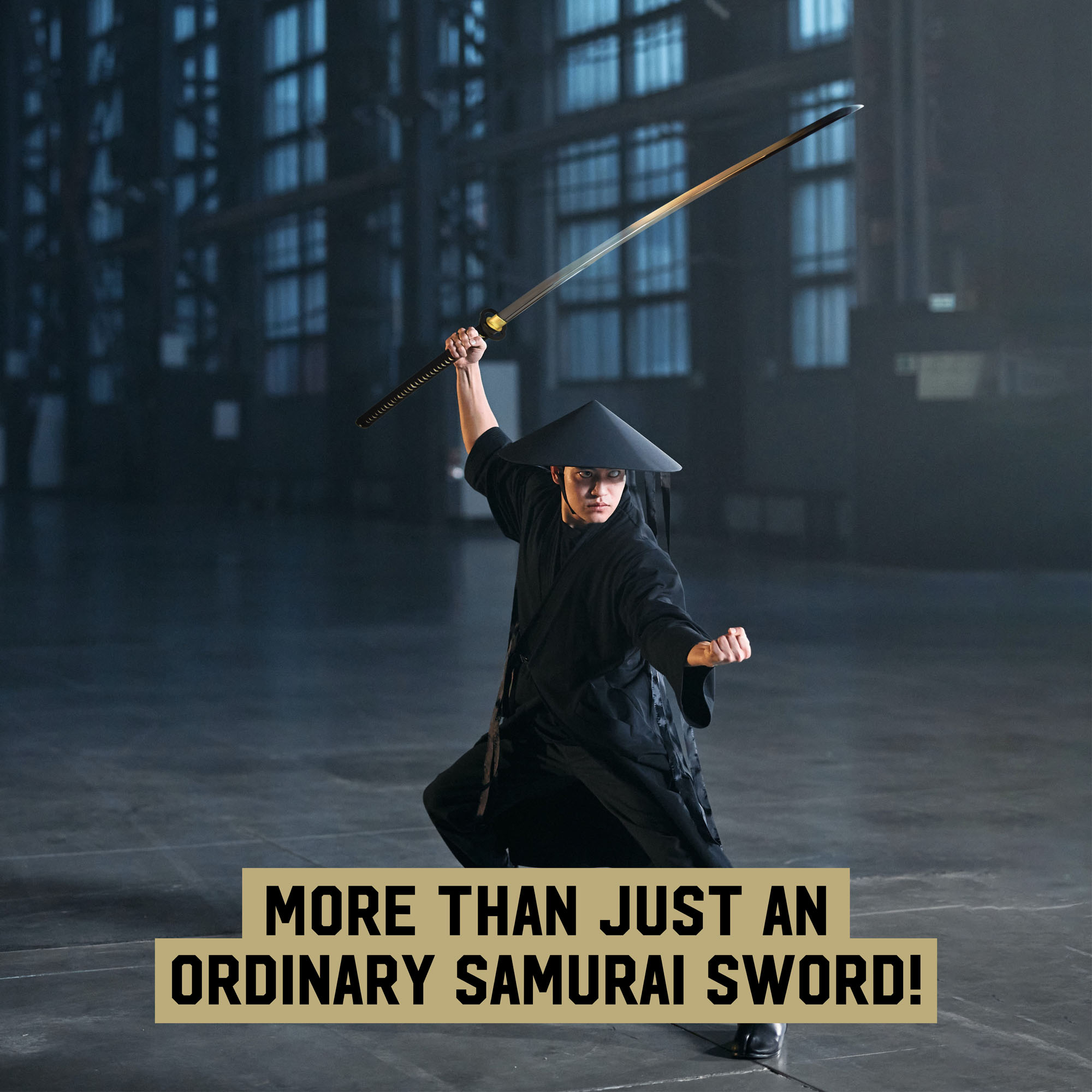 Nodachi sword with handforged sharp blade