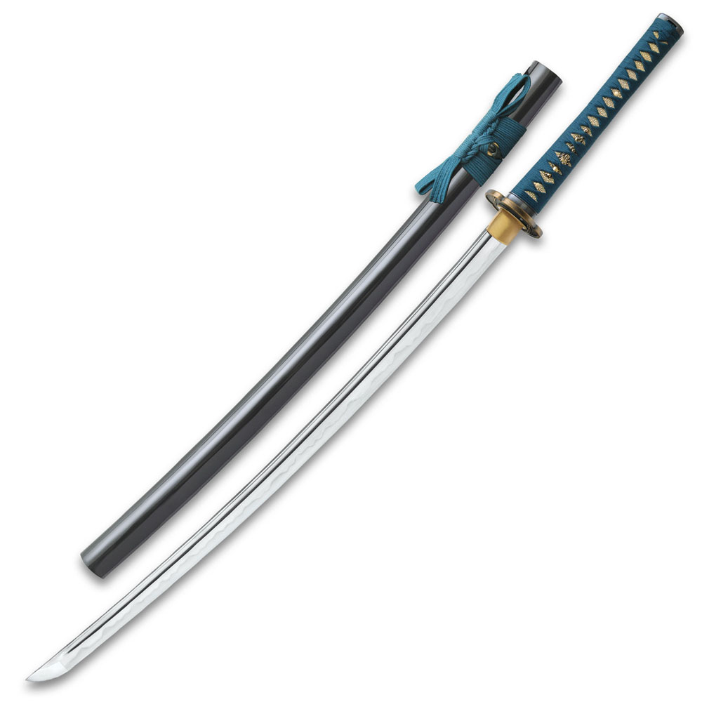 Shikoto Hammer-Forged Longquan Master Teal Katana