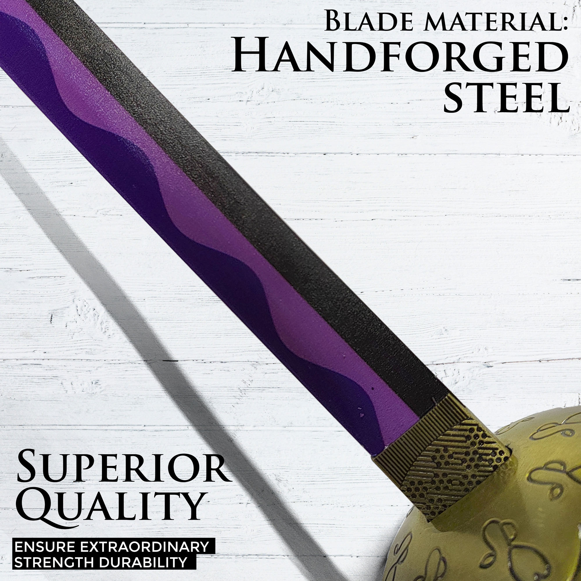 One Piece - Gol D Roger - Ace Sword with Sheath (Golden Handle) Handforged