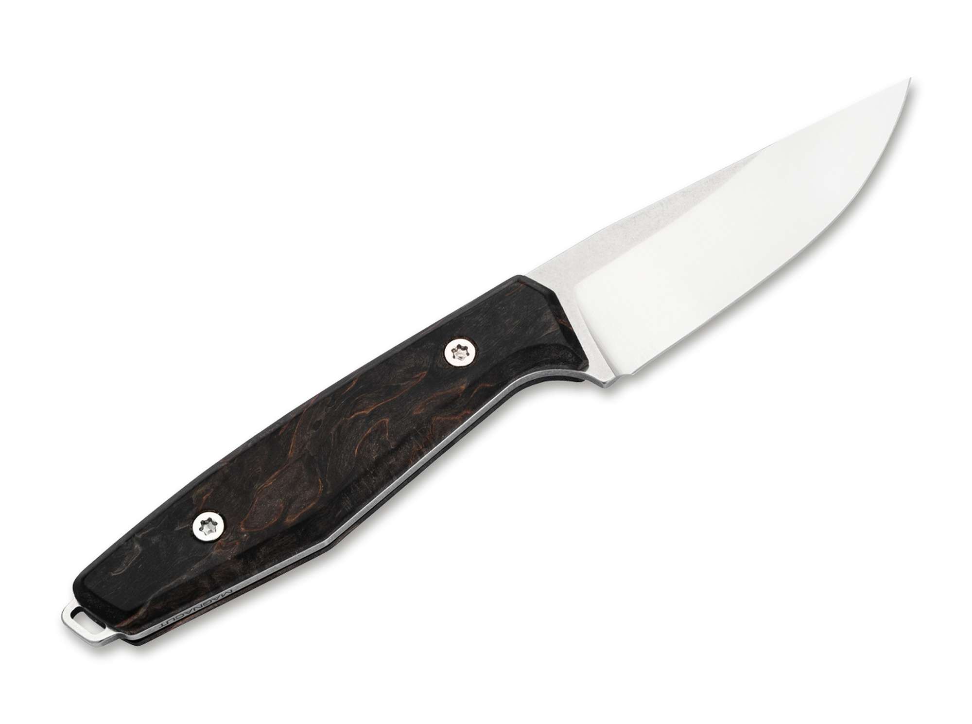 AK1 Droppoint MagnaCut Black Birch Burl