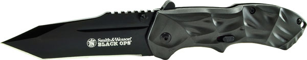 S&W Black Ops Grey Spring Assisted Knife (Black Tanto Blade)