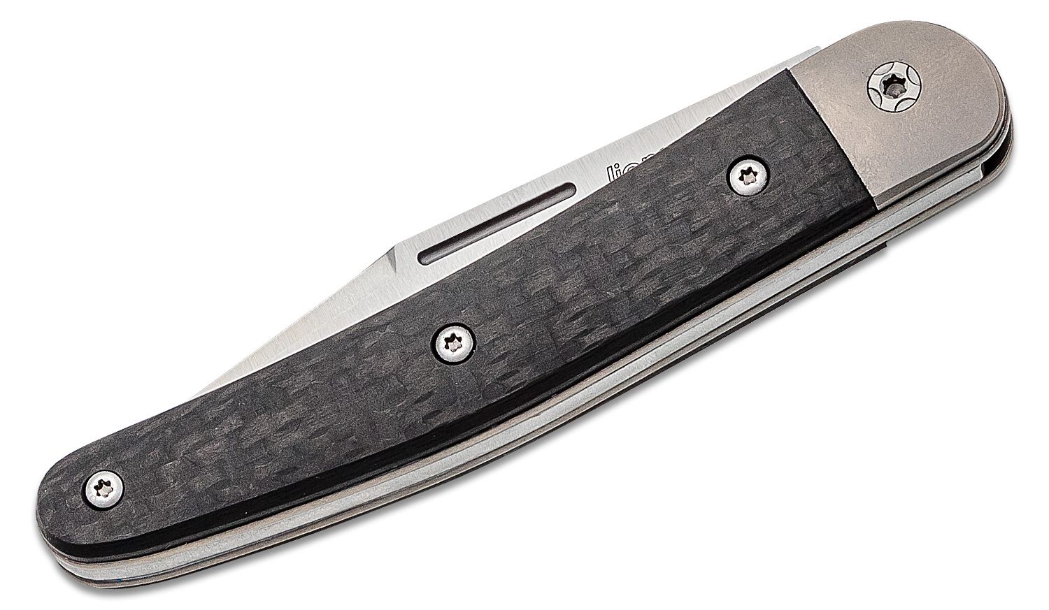 JK1, M390 Clip Point-Klinge, Griff aus Kohlefaser