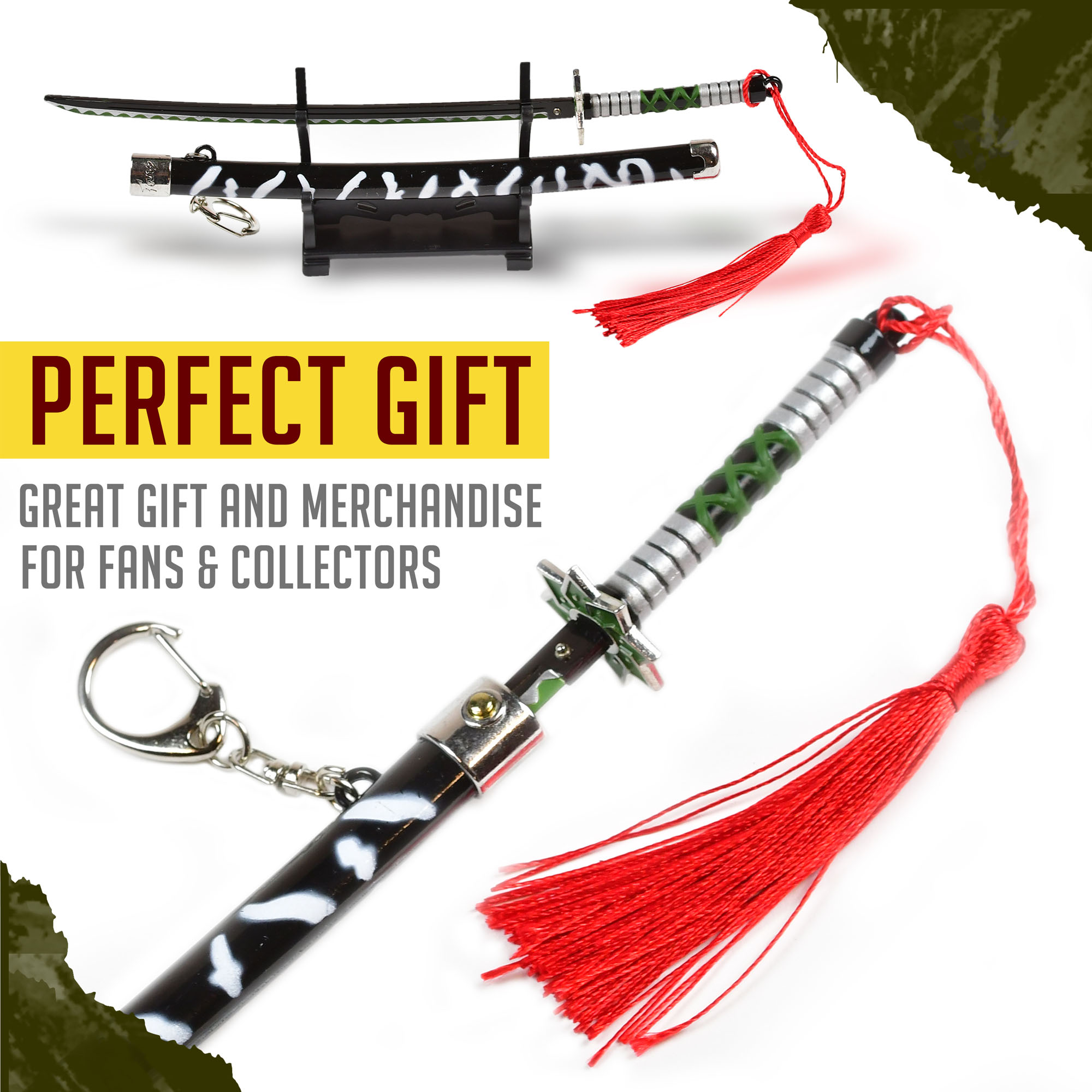 Demon Slayer – Shinazugawa Sanemi Katana Brieföffner Schwert mit Scheide und Ständer