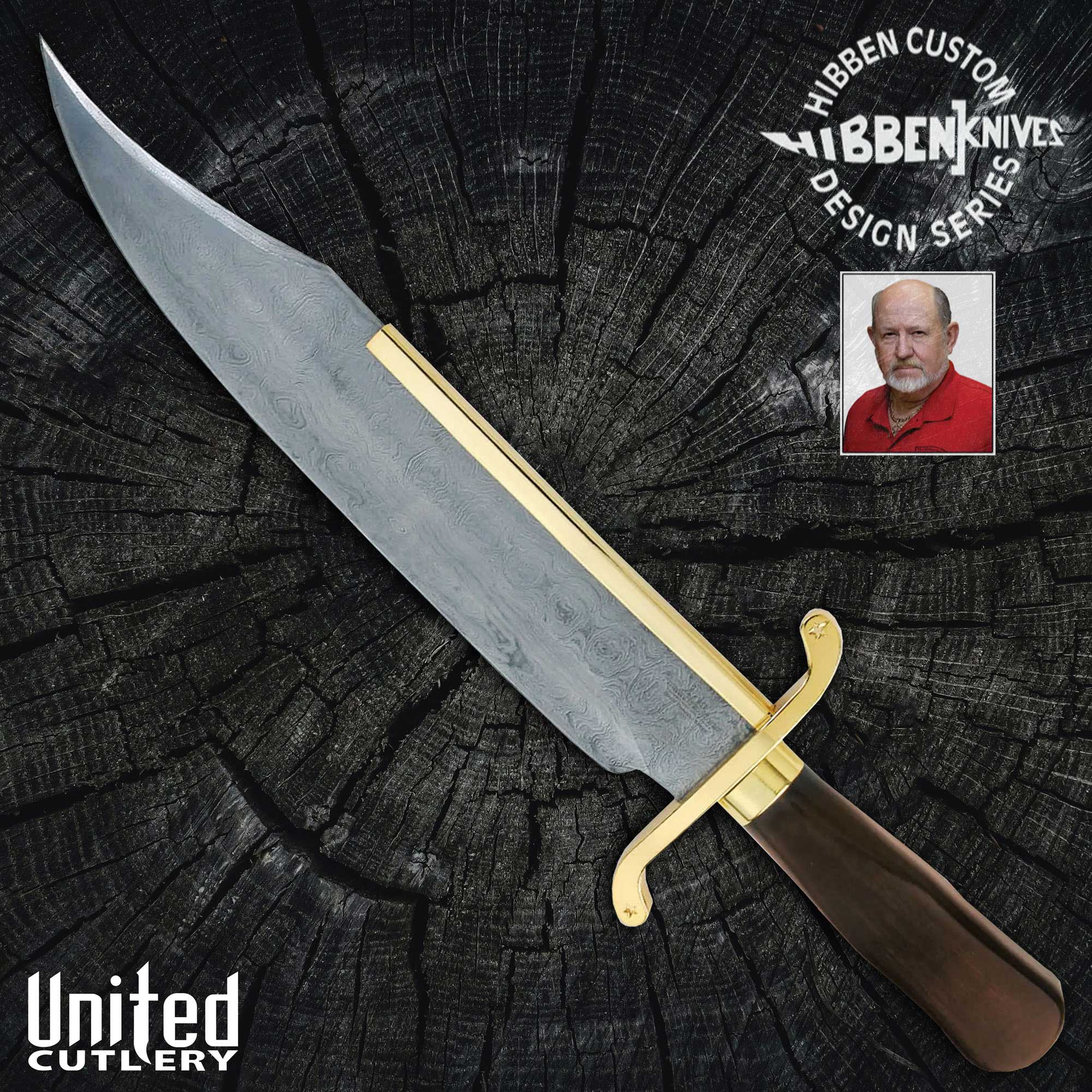 Gil Hibben Old West Bowie Damast Edition