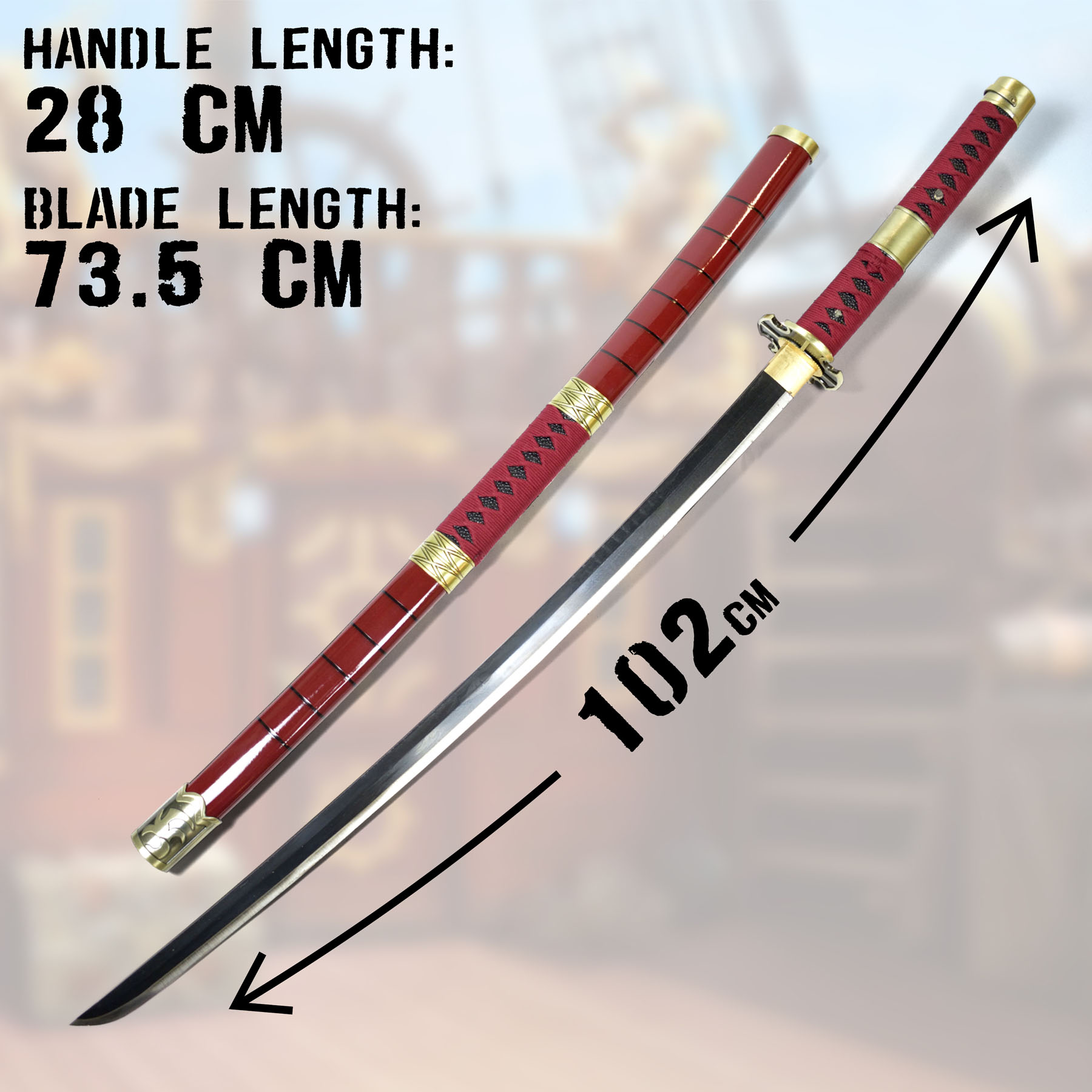 One Piece Roronoa Zoro Katana - handgeschmiedet&gefaltet, Set