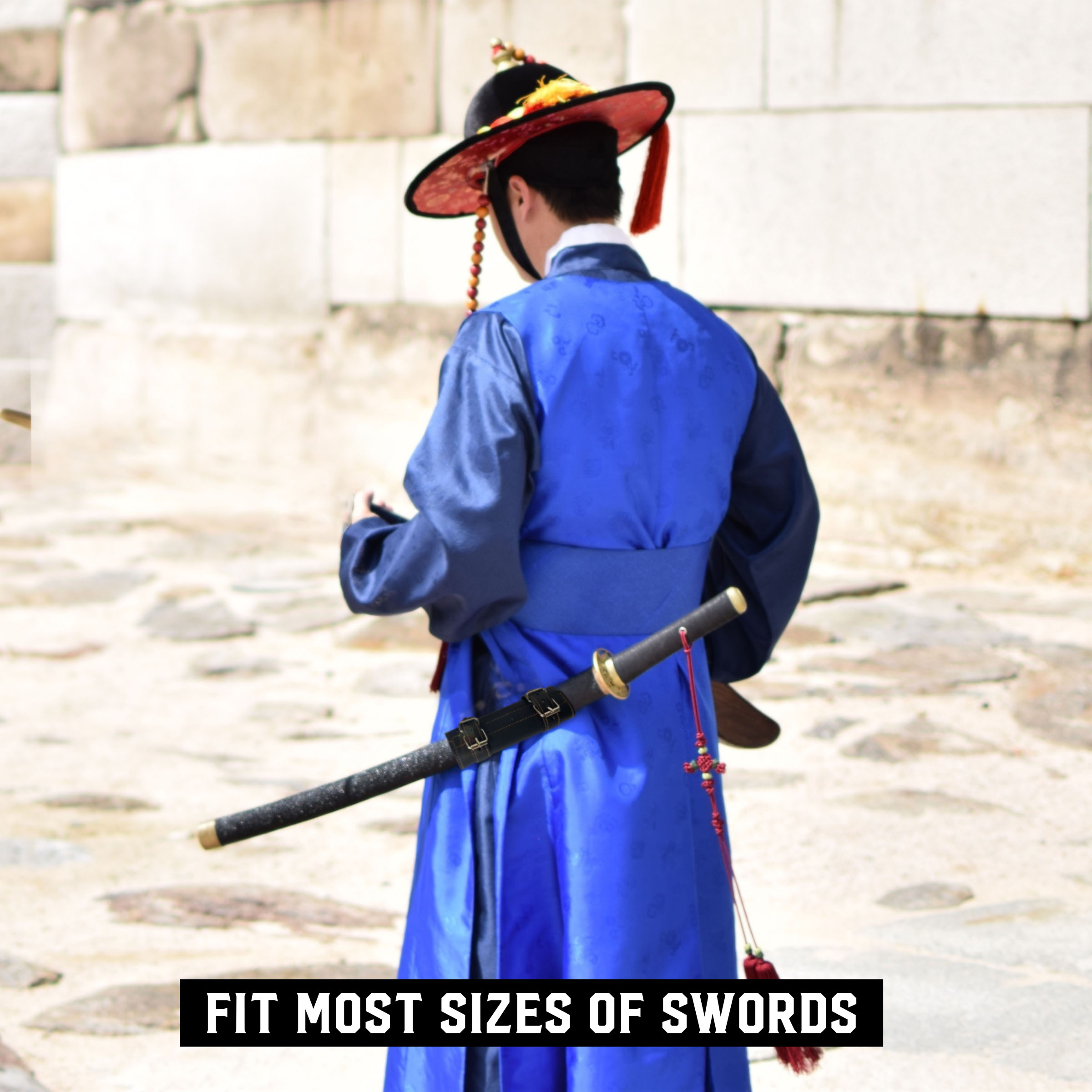 Katana Sword Belt Holder, Black