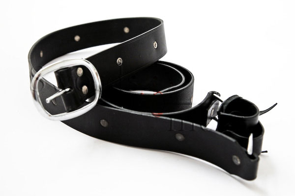 Medieval Double Wrap Belt, black, size S
