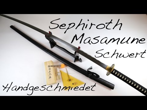 Sephiroth Masamune Schwert - handgeschmiedet, gefaltet - Set