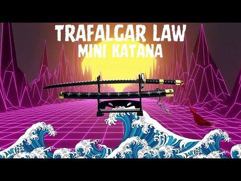 One-Piece-Schwert – Trafalgar Laws Schwert, Katana-Brieföffner mit Scheide und Ständer