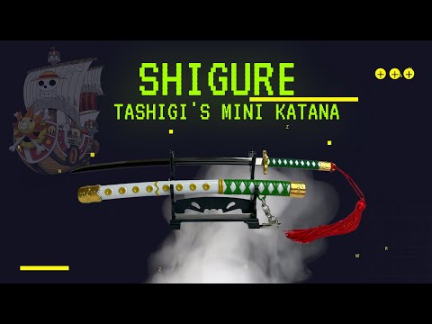 One Piece – Captain Tashigis Samuraikatana Shigure, Brieföffner-Schwert mit Scheide und Ständer